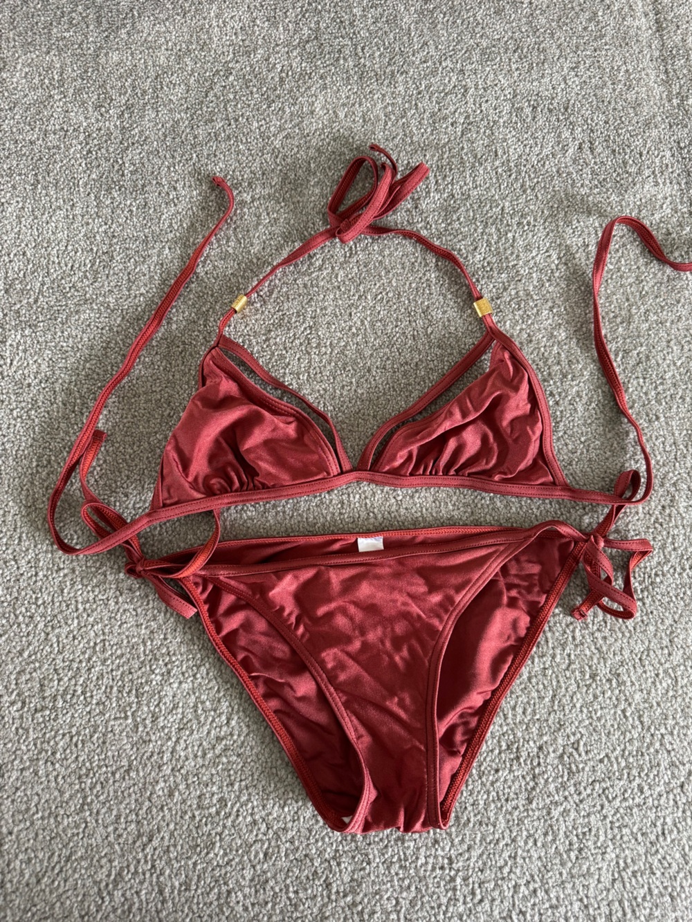 ASOS SWIM RUST COLOR BIKINI SET